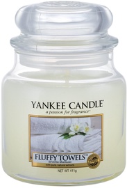 Aromātiskā svece Yankee Candle Classic Medium Jar Fluffy Towels, 411 g, 65 h