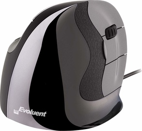 Kompiuterio pelė Evoluent VerticalMouse D, juoda/pilka