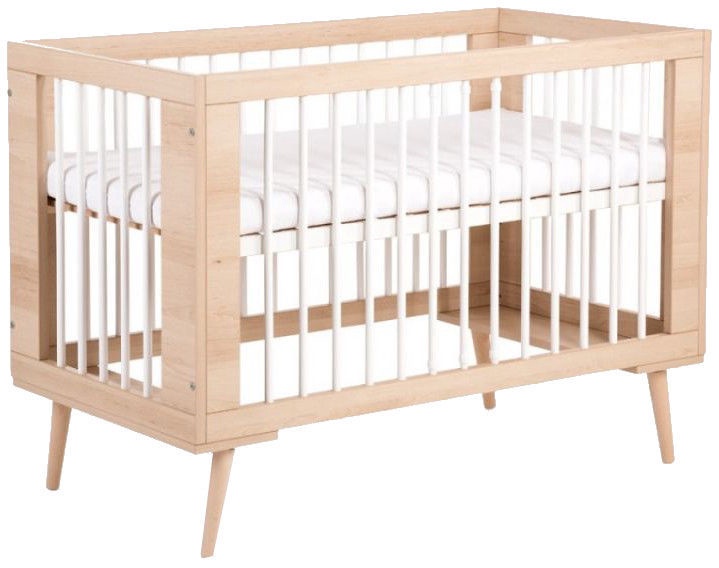 Детская кровать Klups Sofie, коричневый/белый, 124 x 66 см