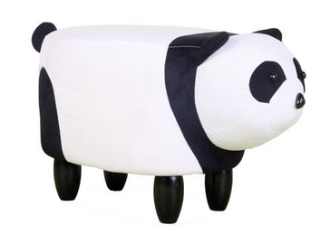 Пуф Signal Meble Panda Paulinka White/Black, 62x33x33.5 см