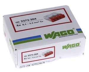 Wago 4 Wire terminal 4x0.5-2.5 100pcs