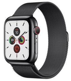Apple Watch Series 5 44mm GPS Space Black Stainless Steel Case with Space Black Milanese Loop Cellular