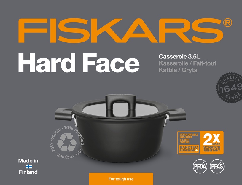 Katls Fiskars Hard face 1052226, 22 cm, 3.5 l