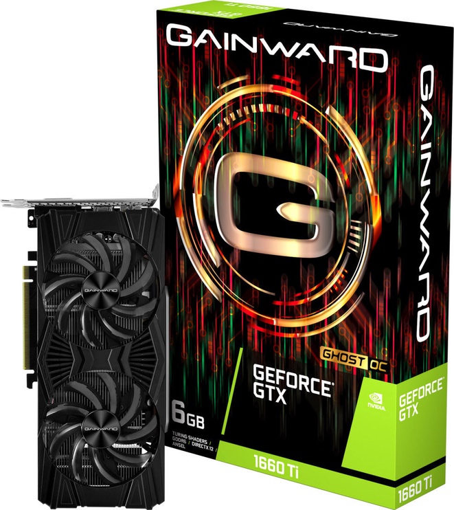Vaizdo plokštė Gainward GeForce GTX 1660 Ti Ghost OC 426018336-4436, 6 GB, GDDR6
