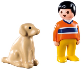 Playmobil 1-2-3 Man With Dog 9256