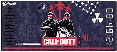 Коврик для мыши Gaya Entertainment Call Of Duty: Cold War Propoganda, 350 мм x 800 мм x 3 мм, синий/белый/красный