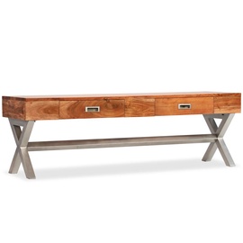 TV galds VLX Solid Acacia Wood 245373, brūna, 1400 mm x 410 mm x 450 mm