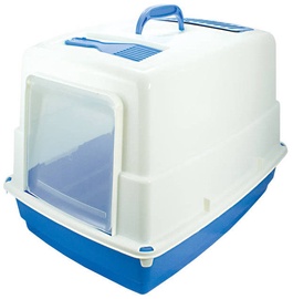 Закрытый кошачий туалет Georplast Heidi, синий/белый, 54 см x 39 см x 39 см