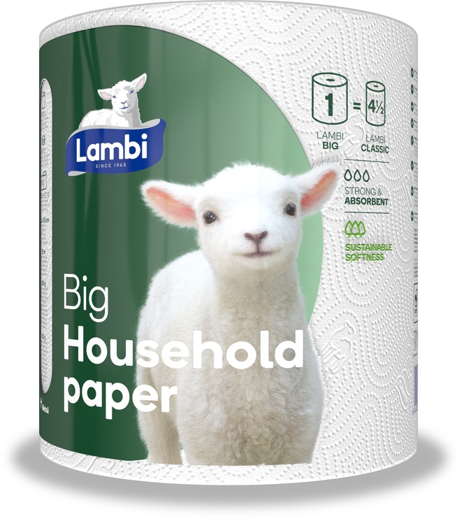 Бумажные полотенца Lambi, 3 сл
