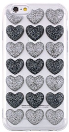 Mocco Trendy Heart Back Case For Apple iPhone 6 Plus/6s Plus Black/Silver