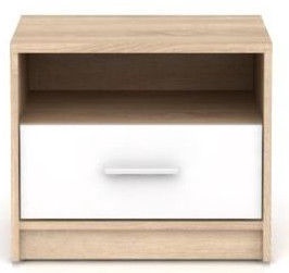 Naktinis staliukas Black Red White Nepo Plus Sonoma Oak/White