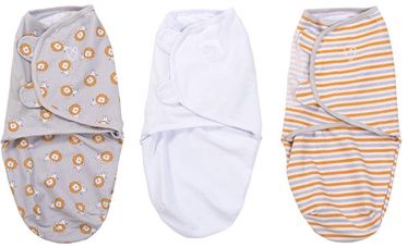 Summer Infant SwaddleMe Original Swaddle 3pcs Small Lions & Stripes