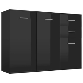 Шкаф VLX High Gloss, черный, 105 см x 30 см x 75 см