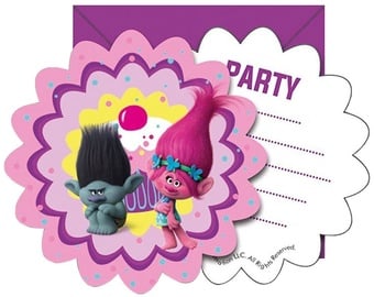 Procos DreamWorks Trolls Party Invitations