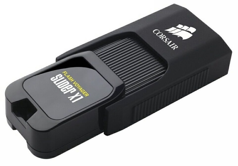 USB zibatmiņa Corsair Voyager Slider X1, melna, 128 GB