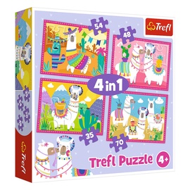 Пазл Trefl 4-in-1 Llamas On Vacation 34322, 35/48/54/70 шт.