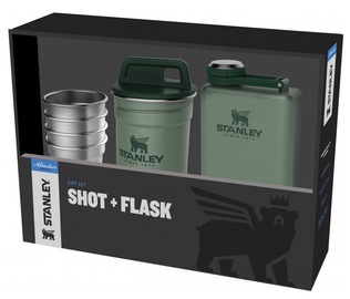 Stanley Adventure Gift Set 4pcs Shot 50ml + Flask 0.23l Green