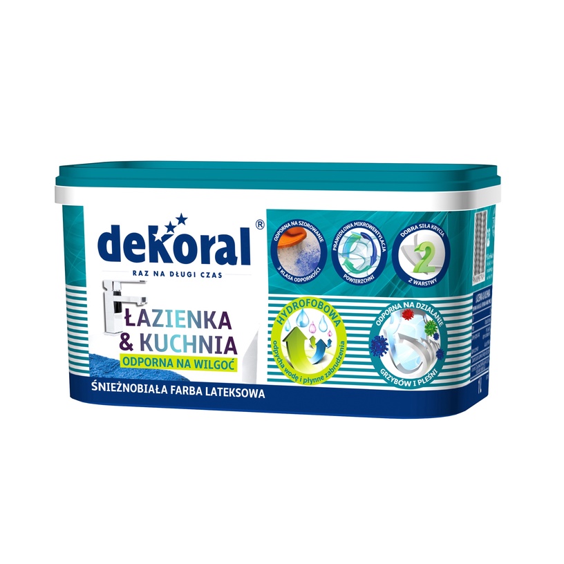 Emulsioonivärv Dekoral Lazienka & Kuchnia, valge, 1 l