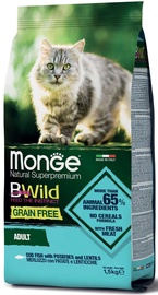 Sausas kačių maistas Monge BWild, menkė, 1.5 kg