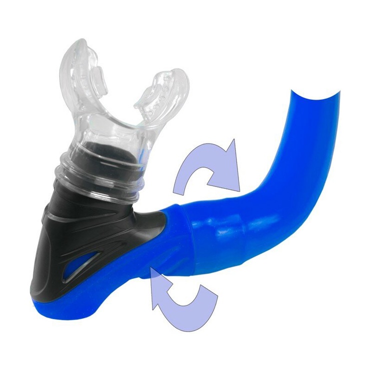 Snorkelēšanas trubiņa Aqua Speed Enzo+Samos, caurspīdīga/zila