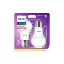 SPULDZE LED LAMP 11W E27 827 A60 FR 2PCS (PHILIPS)