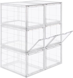 Songmics Plastic Shoe Box White 6pcs