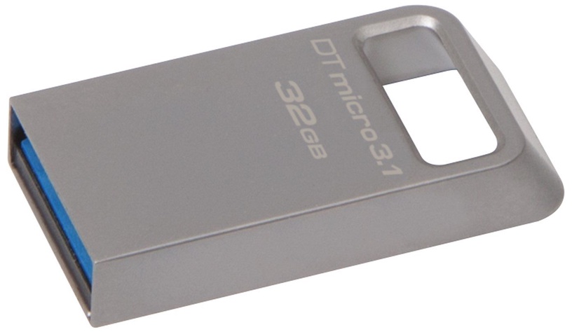 USB-накопитель Kingston DataTraveler Micro, серебристый, 32 GB