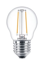 Лампочка Philips LED, P45, холодный белый, E27, 2 Вт, 250 лм