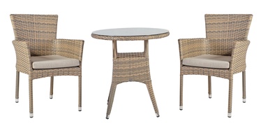 Home4you Larache K212001 Table And Two Chair Set Grey