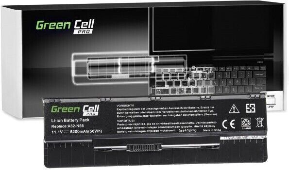 Klēpjdatoru akumulators Green Cell, 5.2 Ah, Li-Ion