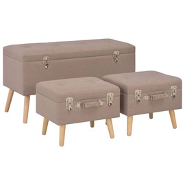 Пуф VLX Storage 247525, коричневый, 38 см x 85 см x 47 см