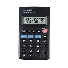 Kalkulaator Sharp SH-EL233S Pocket Mini Calculator Black