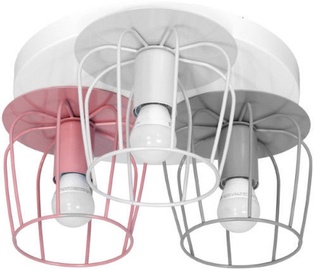 Milagro Carlos 529 Multicolor Ceiling Lamp 3x60W E27 Pink/Gray/White