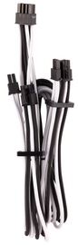 Corsair Premium Individually Sleeved PCIe Cables with Dual Connector Type 4 (Gen 4) White/Black