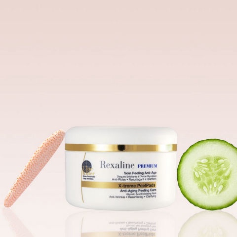 Скраб для лица для женщин Rexaline Premium X-Treme anti-aging peeling care, 30 pads, 60 мл