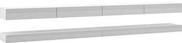 TV-laud Fly Double, valge/hall, 280 cm x 34 cm x 45 cm