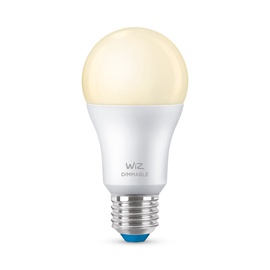 Лампочка WiZ LED, теплый белый, E27, 8 Вт, 806 лм
