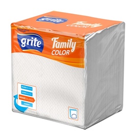 Popierinės servetėlės Grite Family Color White, 24 x 24 cm, 75 vnt