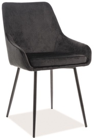 Стул для столовой Signal Meble Albi Velvet, черный