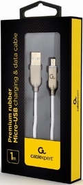 Gembird USB To Micro USB Premium Rubber White 1m