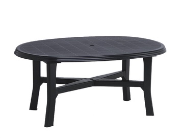 Dārza galds Progarden Danubio Oval, pelēka, 165 cm x 110 cm x 72 cm