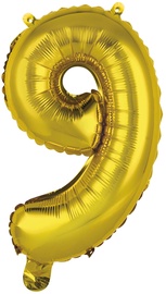 Воздушный шар 9, золотой