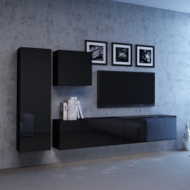 Dzīvojamās istabas mēbeļu komplekts Vivaldi Meble Vivo 2, melna