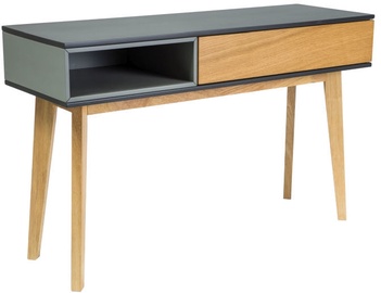 Konsoles galds Signal Meble Roma C Oak/Black, 1200x400x750 mm