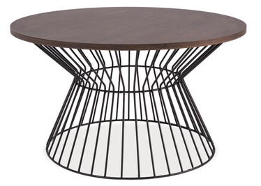 Kafijas galdiņš Signal Meble Alta Dark Walnut/Black, 820x820x450 mm