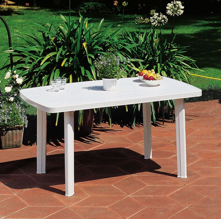 Садовый стол Verners Faro, белый, 137 см x 85 см x 72 см