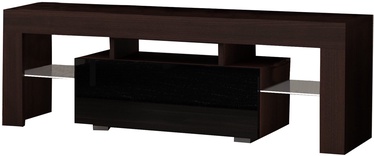 TV staliukas Pro Meble Milano 160 With Light Walnut/Black, 1600x350x450 mm