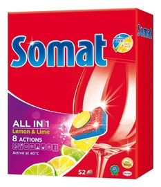 Indaplovių tabletės Somat All in 1, 52 vnt.