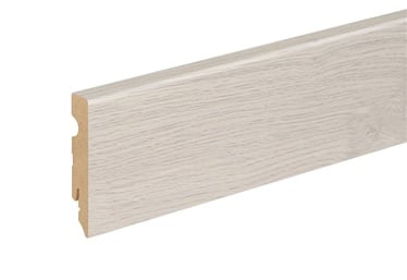 Põrandaliist 549986 FU084L, 240 cm x 8 cm x 1.5 cm, hall/tamm