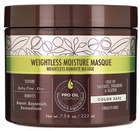 Kaukė plaukams Macadamia Weightless Moisture, 222 ml
